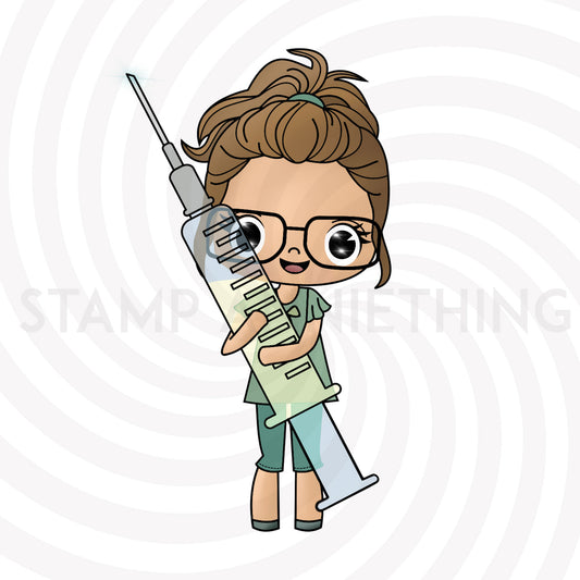 Annie Good Jab! DIGITAL STAMP