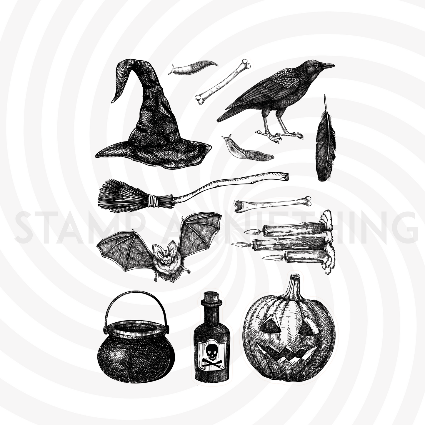 Arcane Impressions Stamp Set and Outline Die Bundle (Limited Edition)