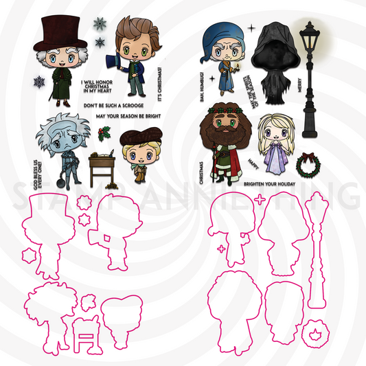 A Christmas Carol Stamp and Outline Sets Bundle - LIMITED EDITION