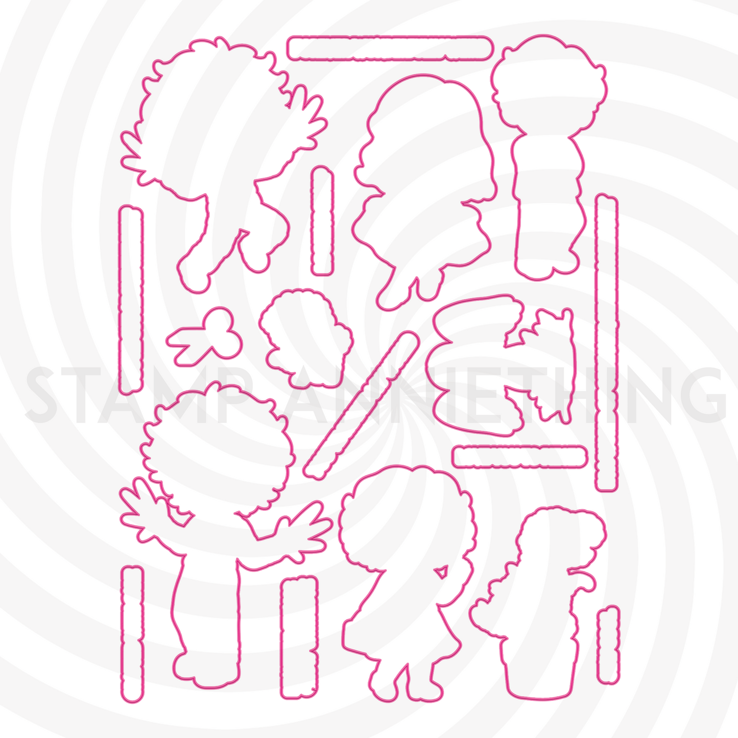 Forever Wonderfully Weird Outline Dies