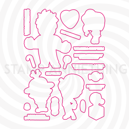 Hey Stinkbrain Outline Dies
