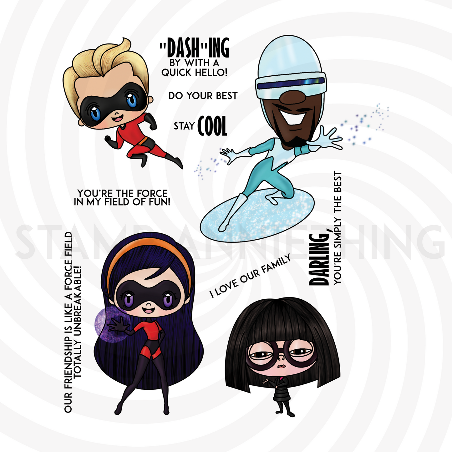 The Incredibles Stamp and Outline Dies Bundle
