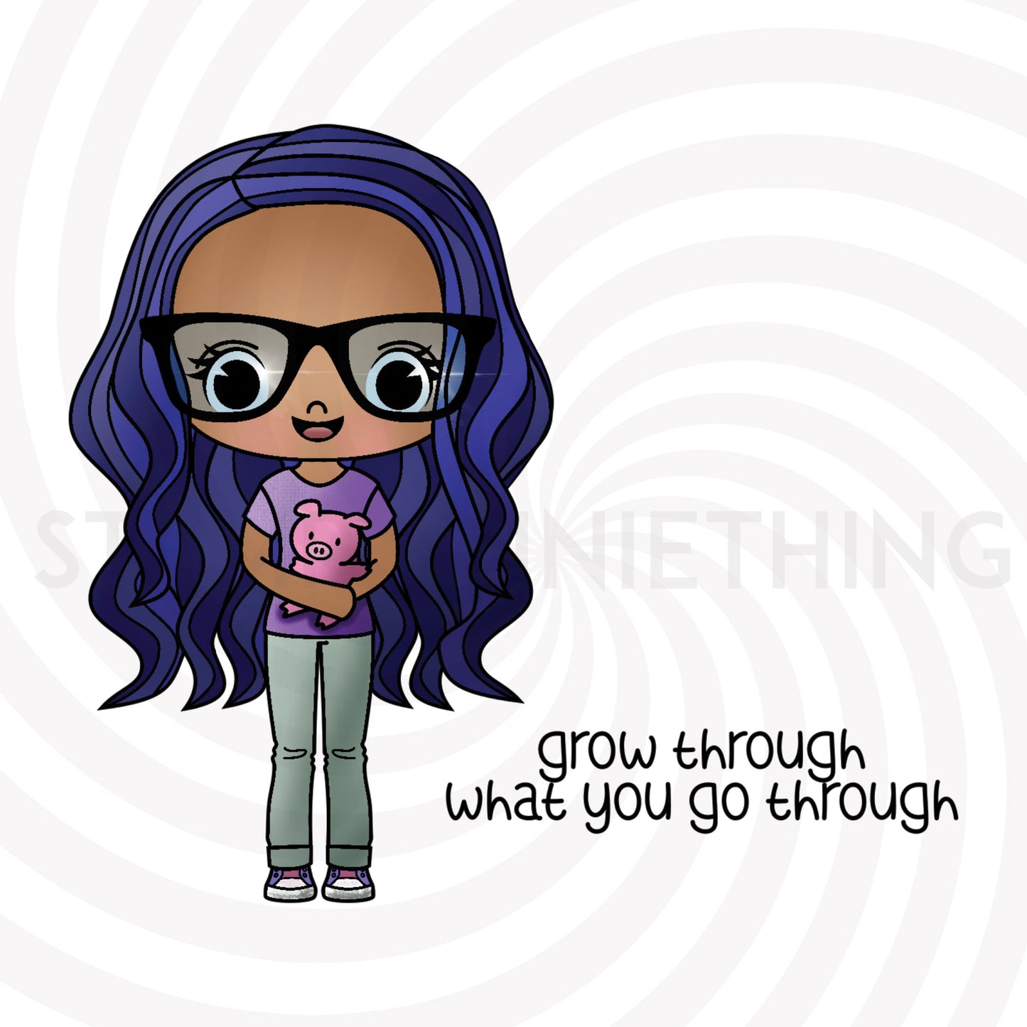 Grow Through what you Go Though DIGITAL STAMP