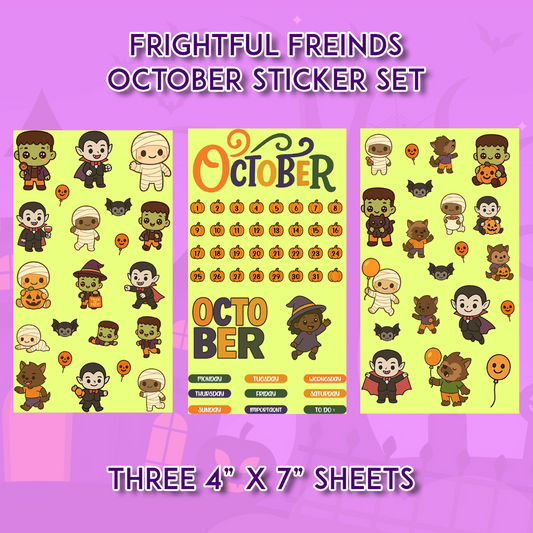 Frightful Friends - October - Sticker Set