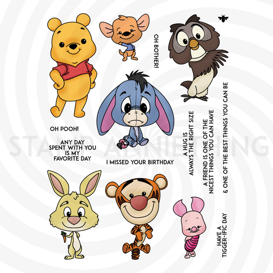 Oh Pooh  6" x 8" Stamp Set