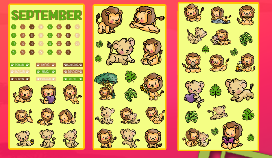 Little Lions - September - Planner Stickers
