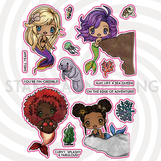 Slay Like A Sea Stamp Set and Outline Die Bundle (Exclusive)