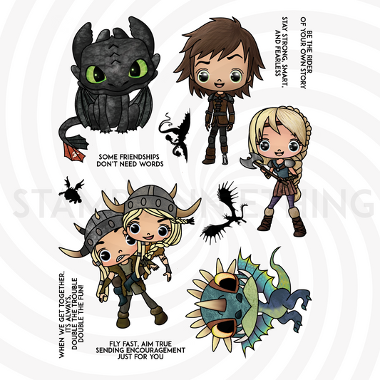 Stay Strong, Smart and Fearless Stamp Set