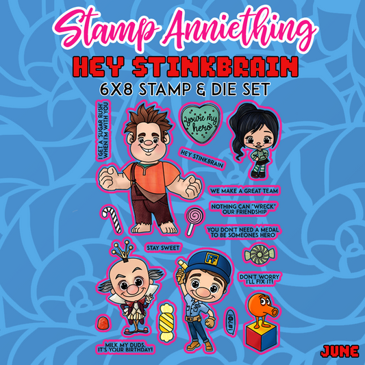 Hey Stinkbrain  6" x 8" Stamp Set