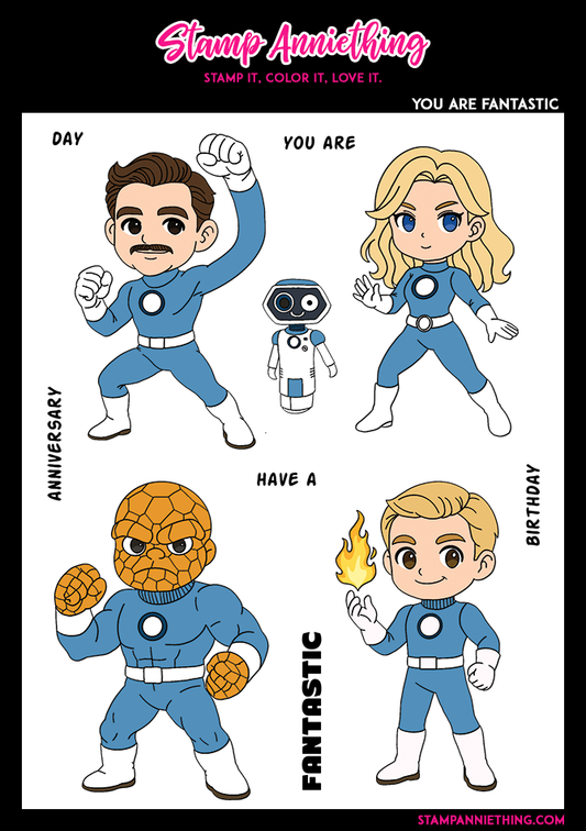 You are Fantastic - 6 x 8 stamp set