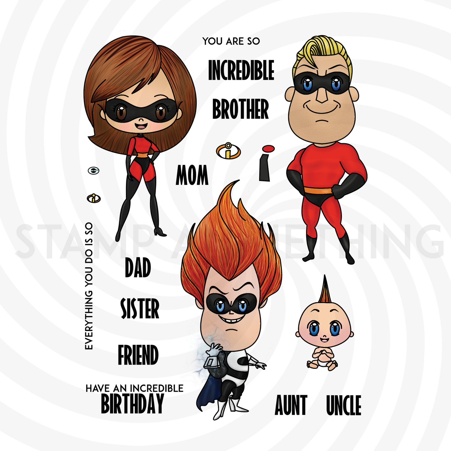 The Incredibles Stamp and Outline Dies Bundle