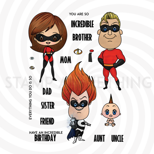 The Incredibles Stamp and Outline Dies Bundle