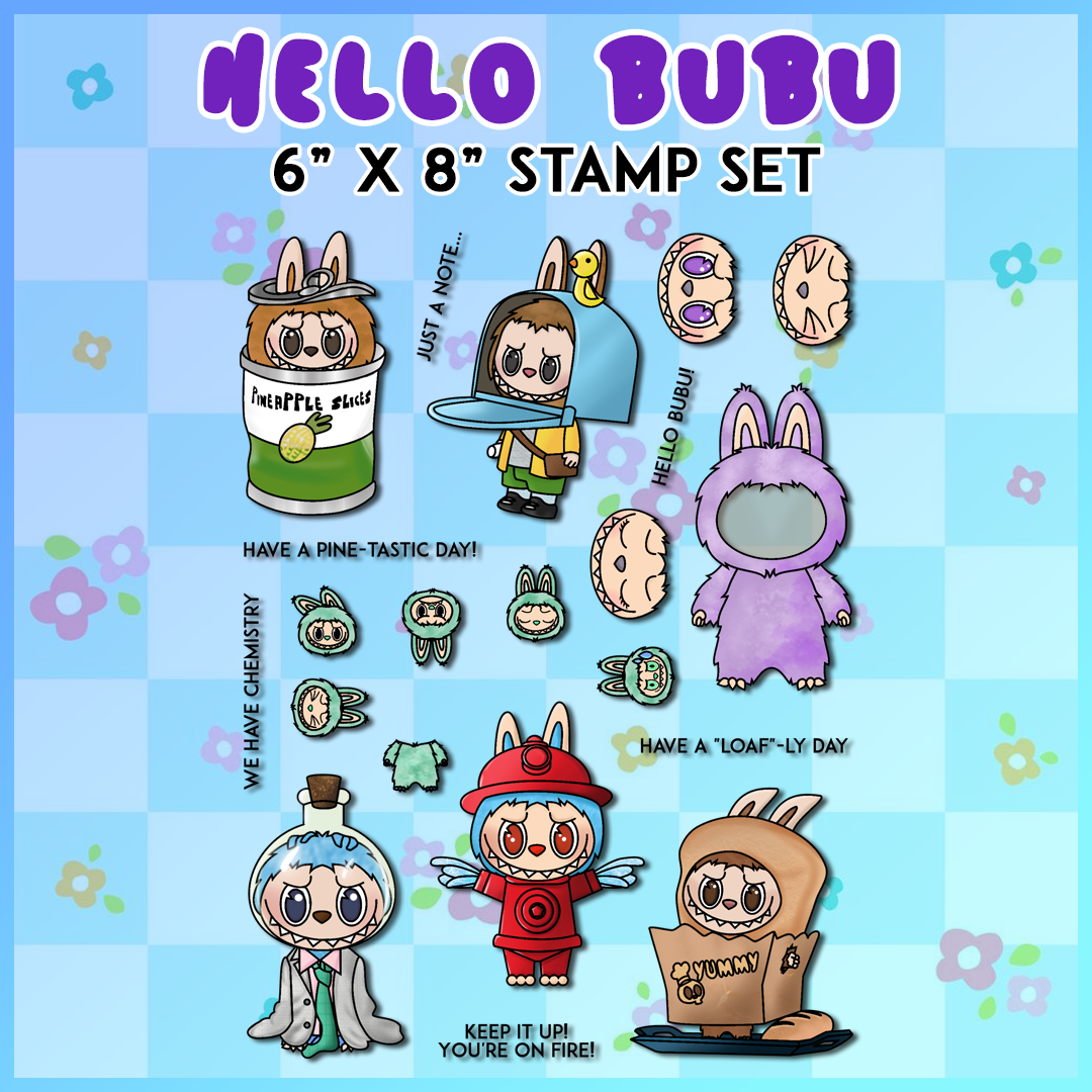 Hello Bubu  6" x 8" Stamp Set