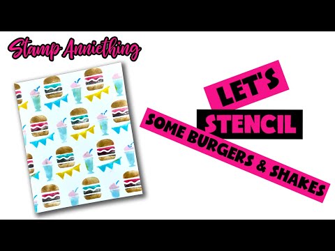 Burger and Shakes Stencil
