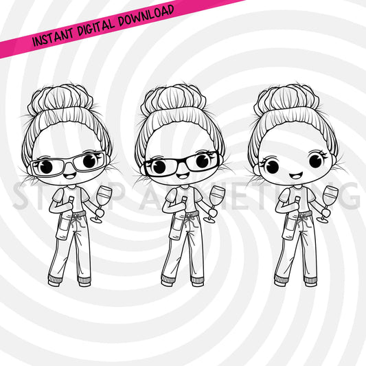 Sylvia Likes Wine DIGITAL STAMP