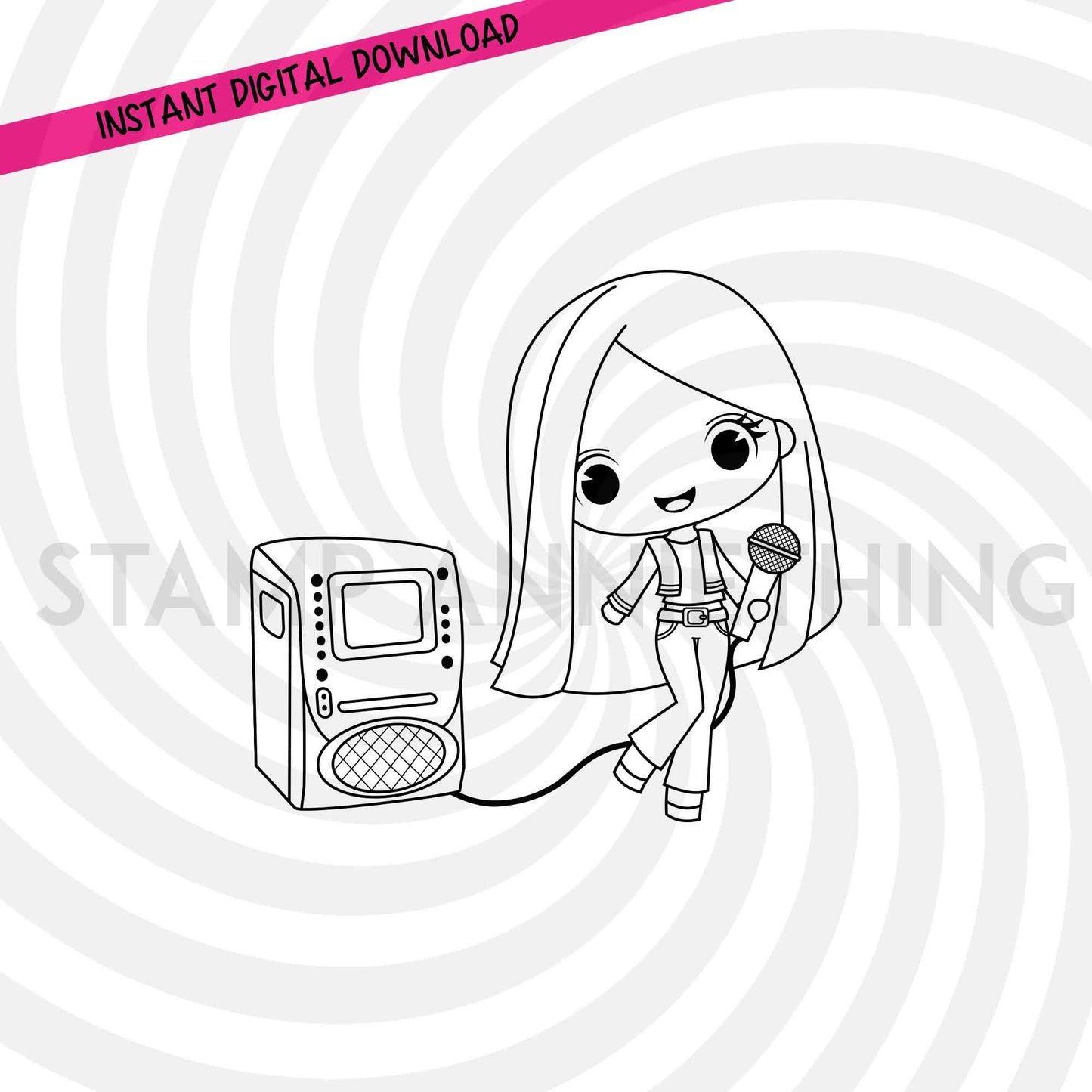 Karoake  DIGITAL STAMP