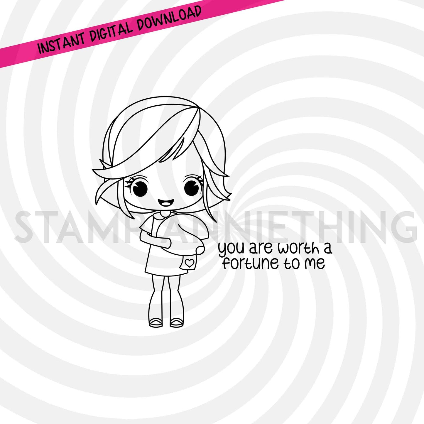 Maggie Worth a Fortune DIGITAL STAMP