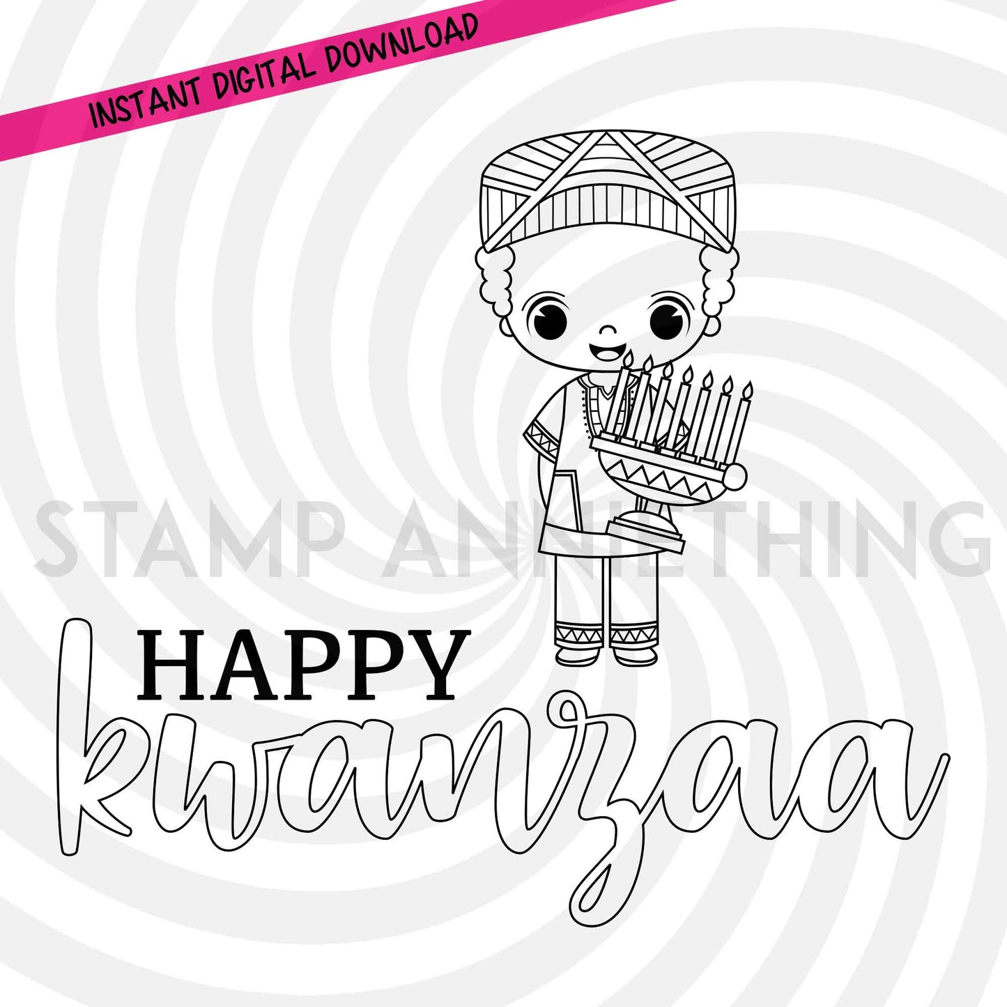 Malik Happy Kwanzaa DIGITAL STAMP