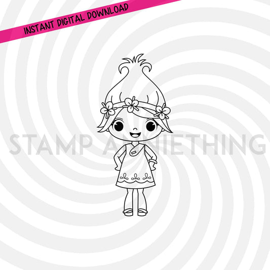 Princess Troll DIGITAL STAMP