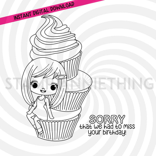 Sorry We Missed your Birthday DIGITAL STAMP