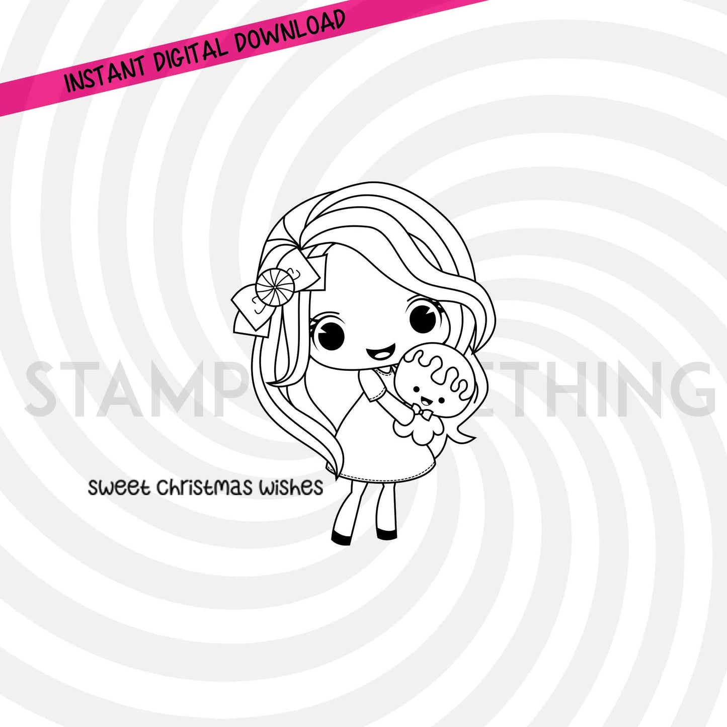 Sweet Christmas Wishes DIGITAL STAMP