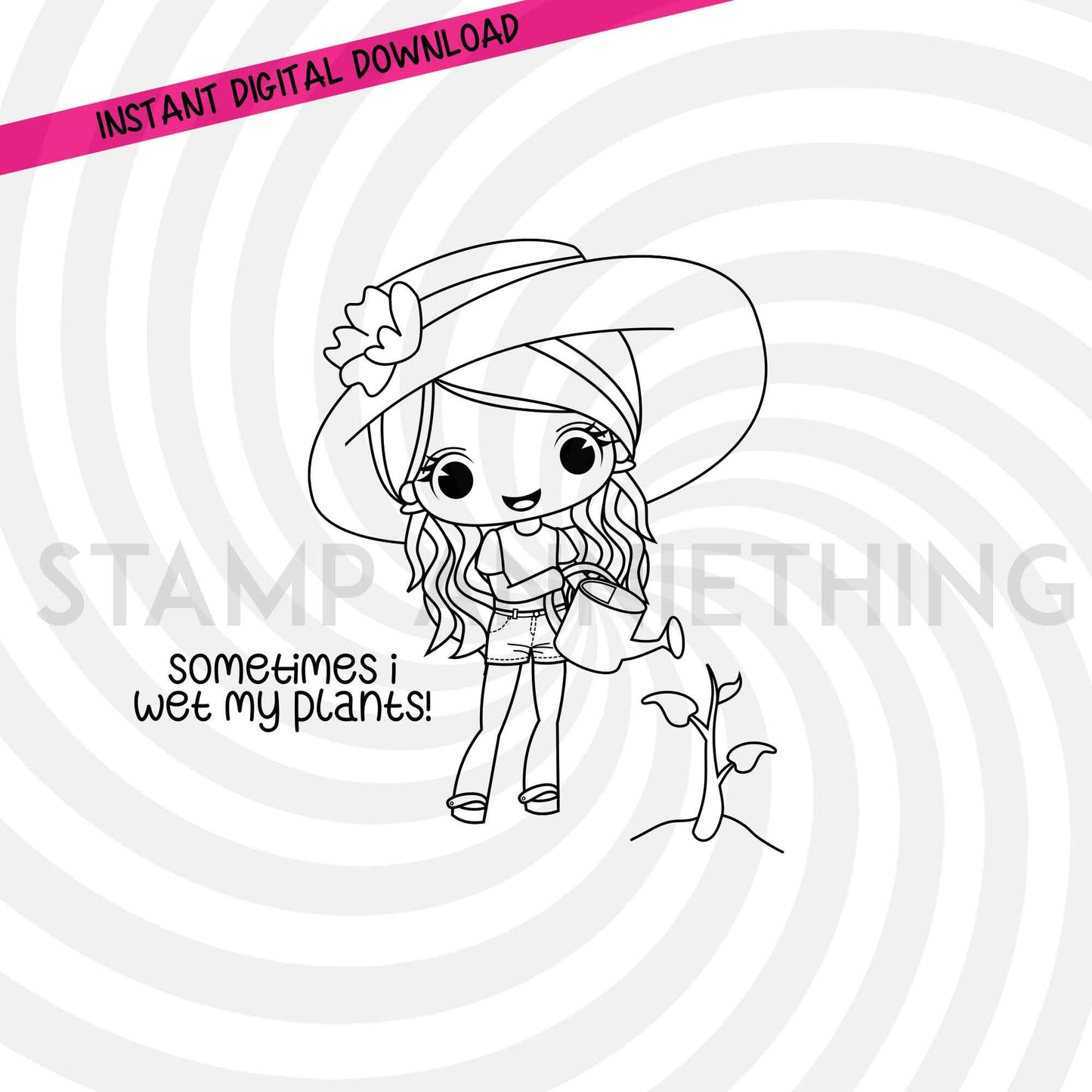 Wet My Plants DIGITAL STAMP