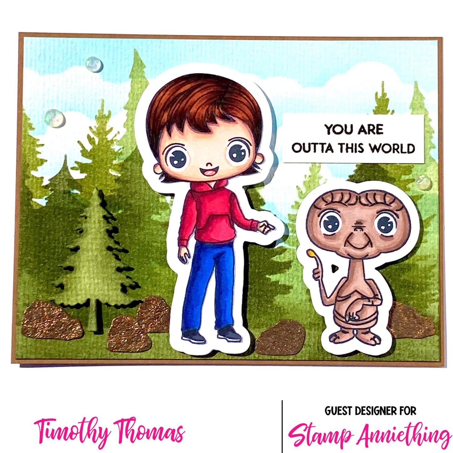 Phone Home 6" x 8" Stamp Set