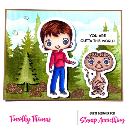 Phone Home 6" x 8" Stamp Set