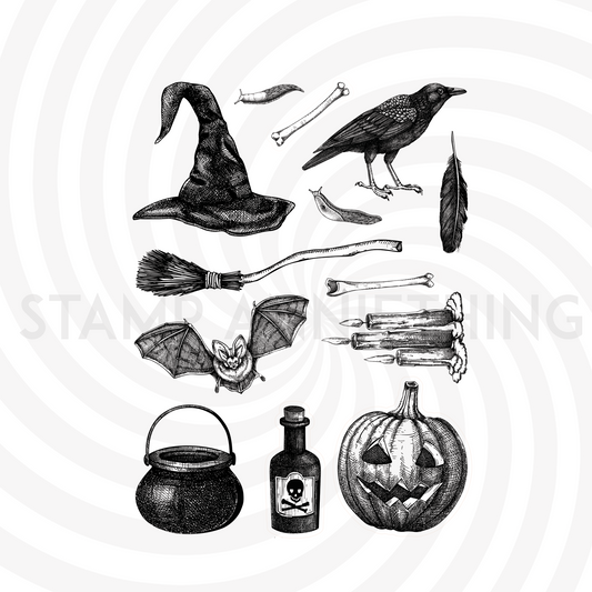 Arcane Impressions Stamp Set and Outline Die Bundle (Limited Edition)
