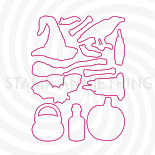 Arcane Impressions Stamp Set and Outline Die Bundle (Limited Edition)