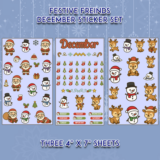 Festive Friends - December - Sticker Set