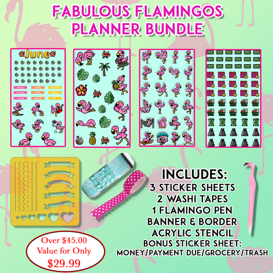 Flamingo Planner Bundle - June