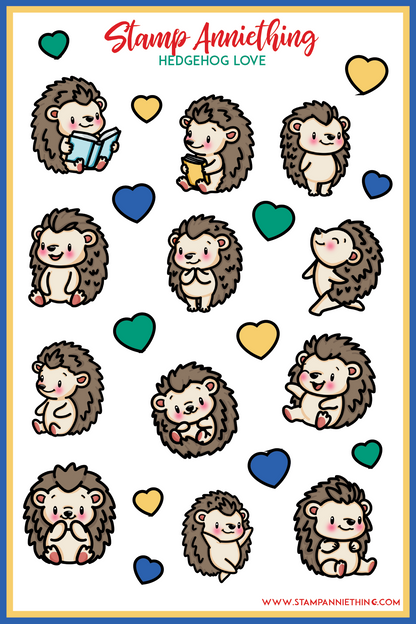 Hedgehog Love - February - Sticker Set