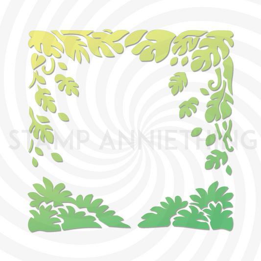 Jungle Leaf Border Stencil