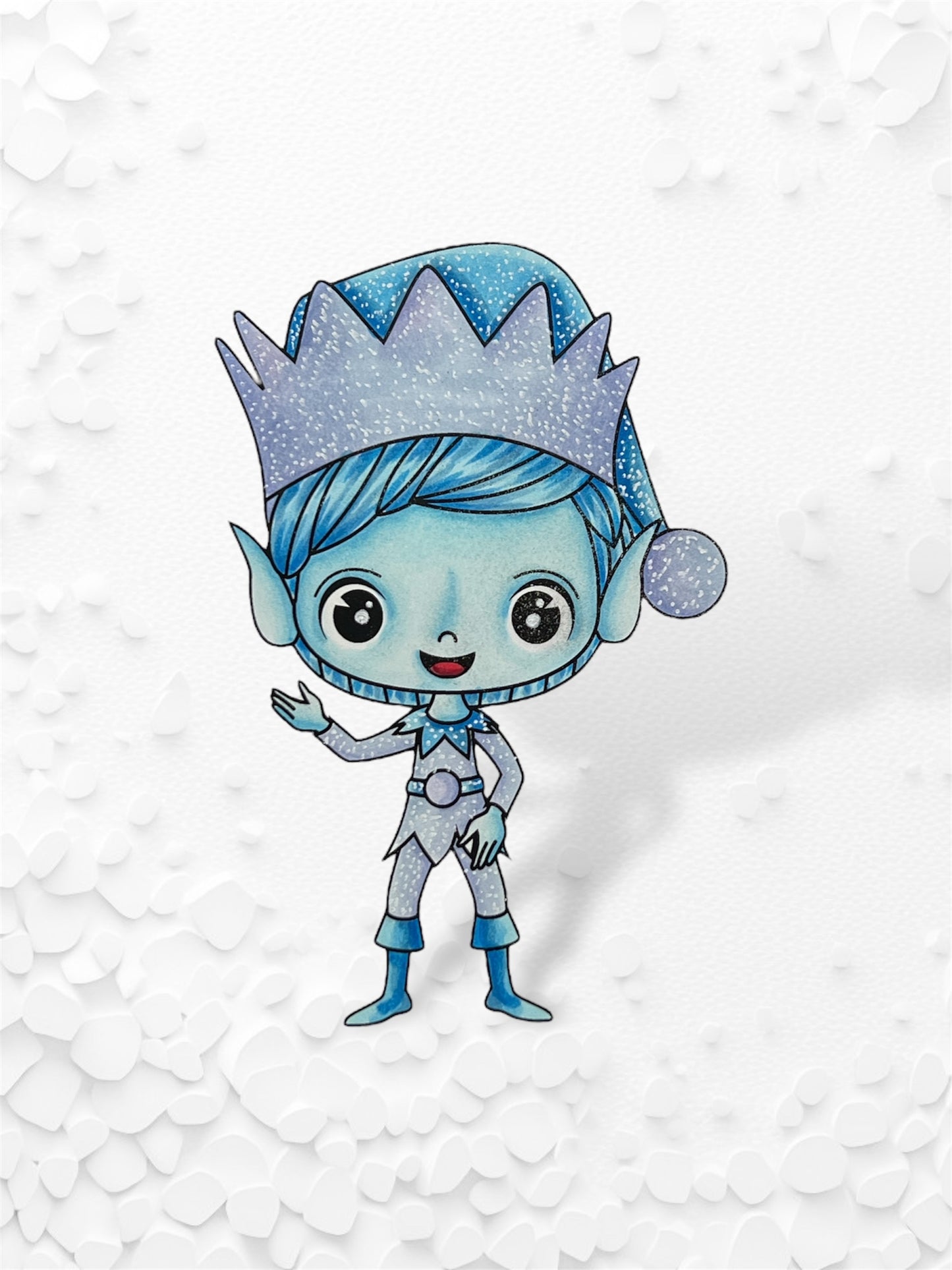 Jack Frost Digital Stamp (free snowflake layered svg included)