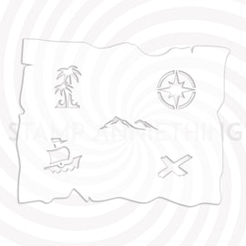 Pirate Map Stencil