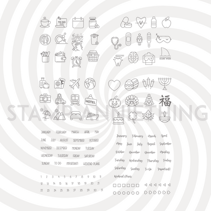 Planner Essentials 1 Stamp Set