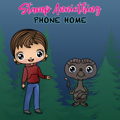 Phone Home 6" x 8" Stamp Set