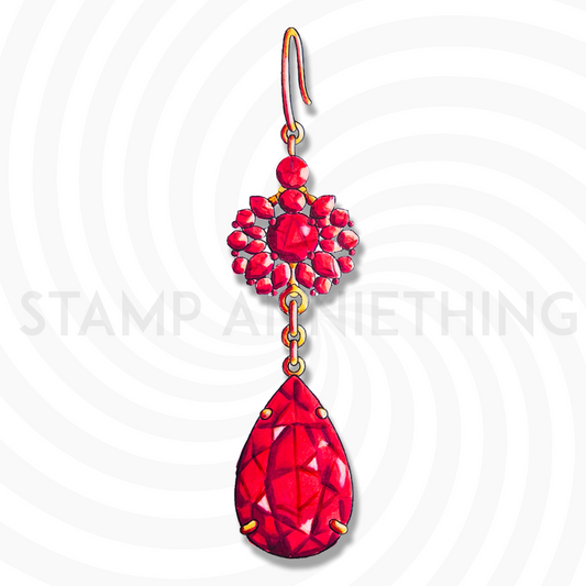 January Earring Digital Stamp