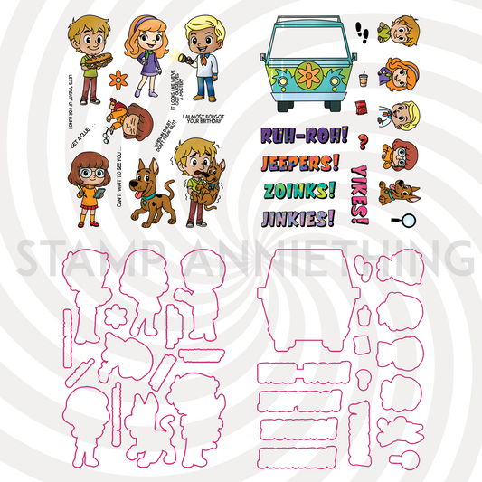 Mystery Adventure Bundle – 2 Stamp Sets with Matching Outline Dies