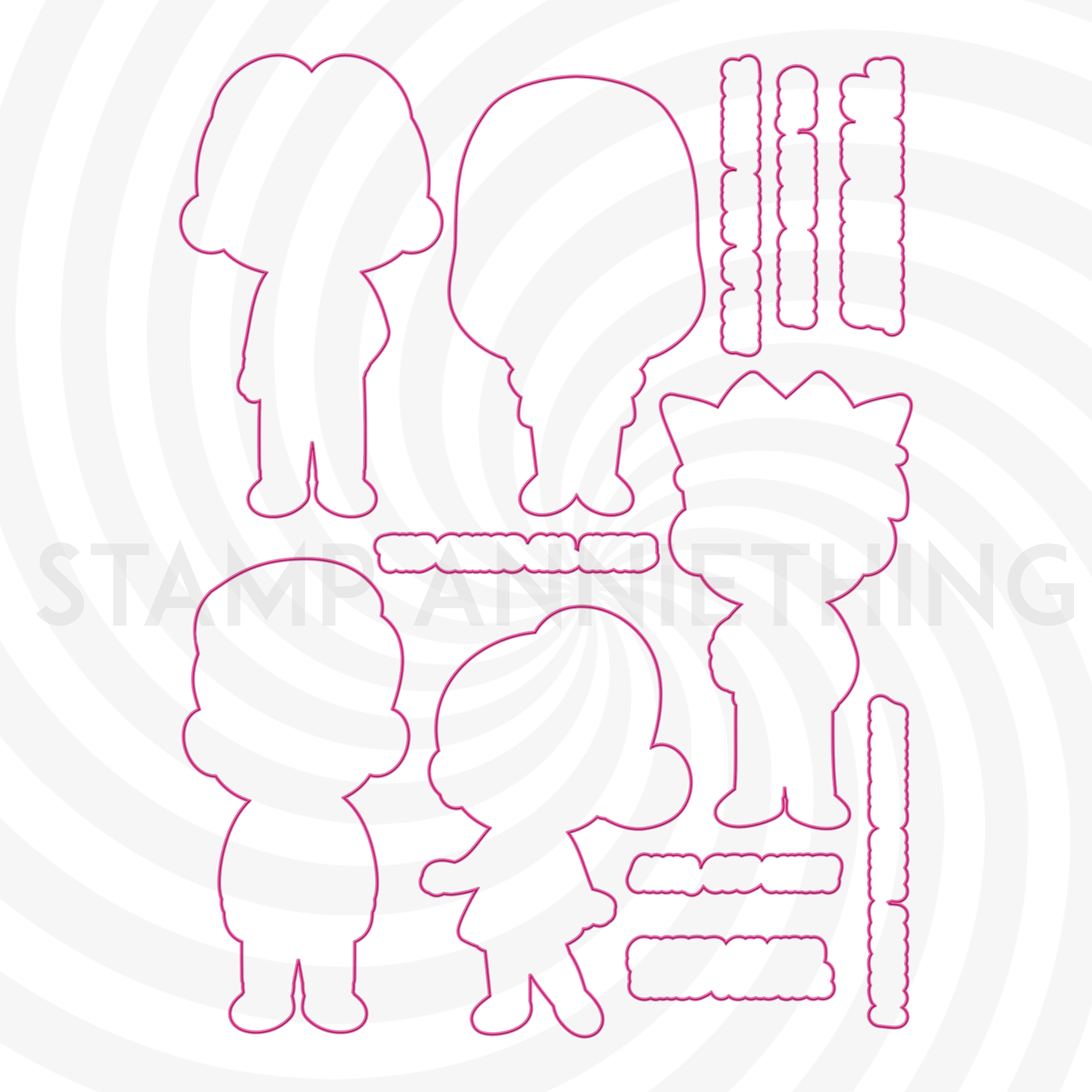 The Gangs All Here Outline Dies – Stamp Anniething