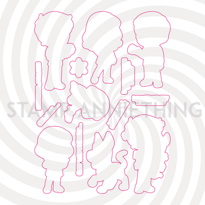 Mystery Adventure Bundle – 2 Stamp Sets with Matching Outline Dies