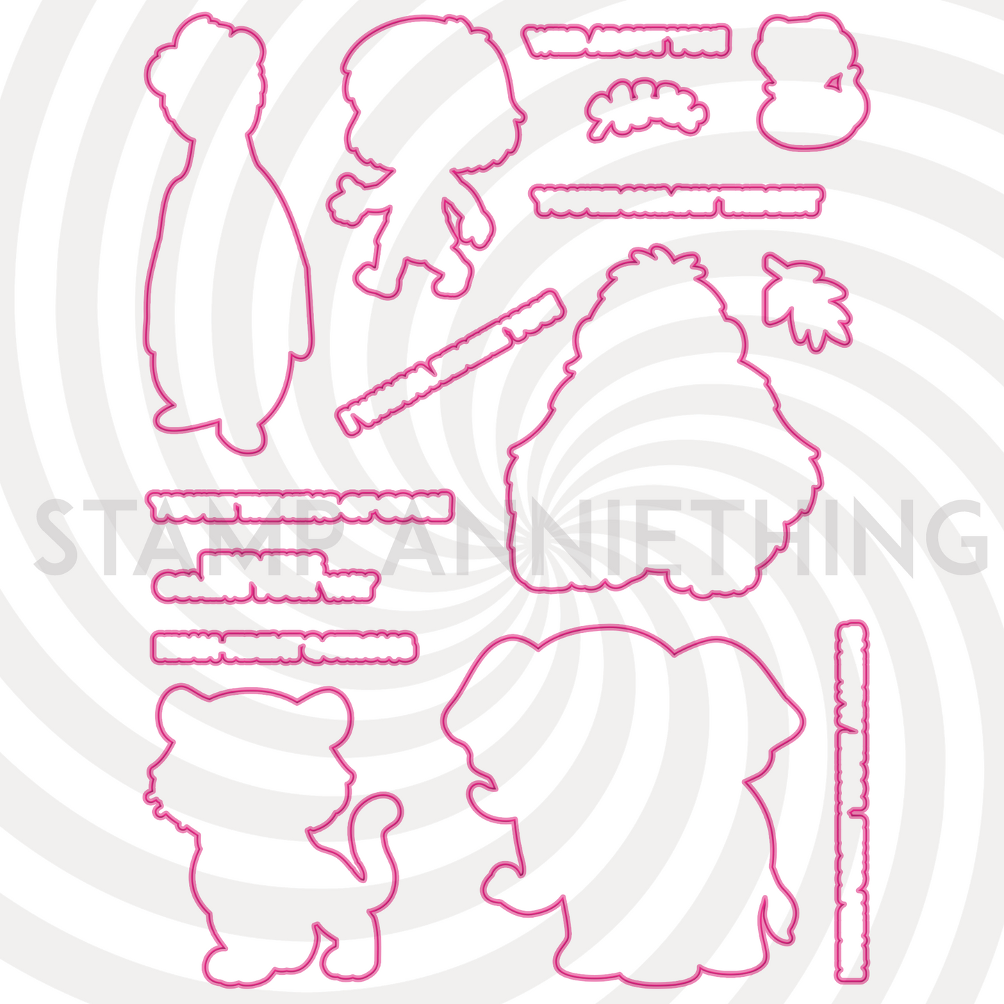 Wild About You! Outline Dies