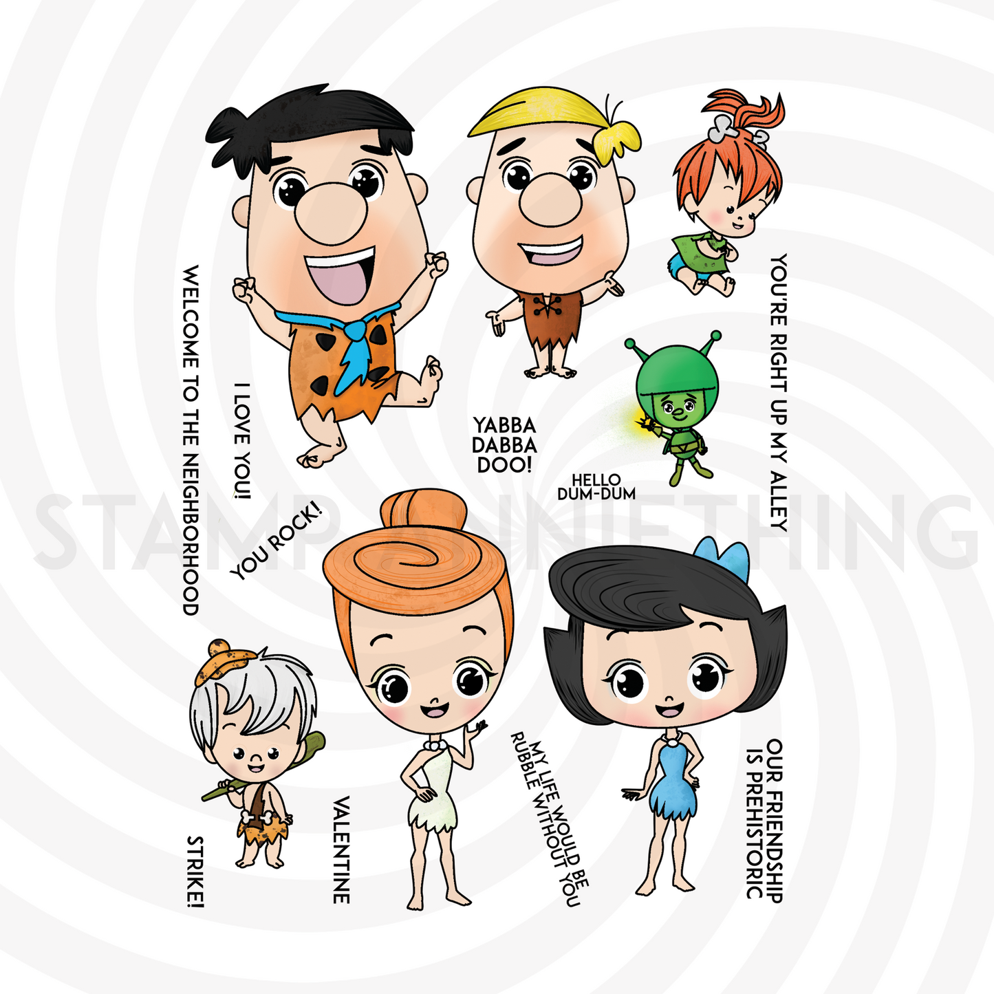 Yabba Dabba Doo 6x8 Stamp Set