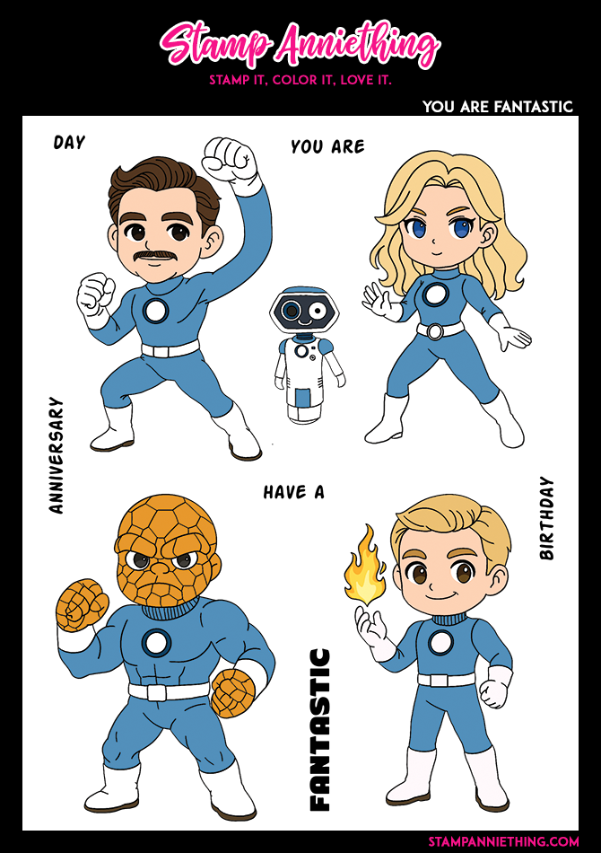 You are Fantastic - 6 x 8 stamp set