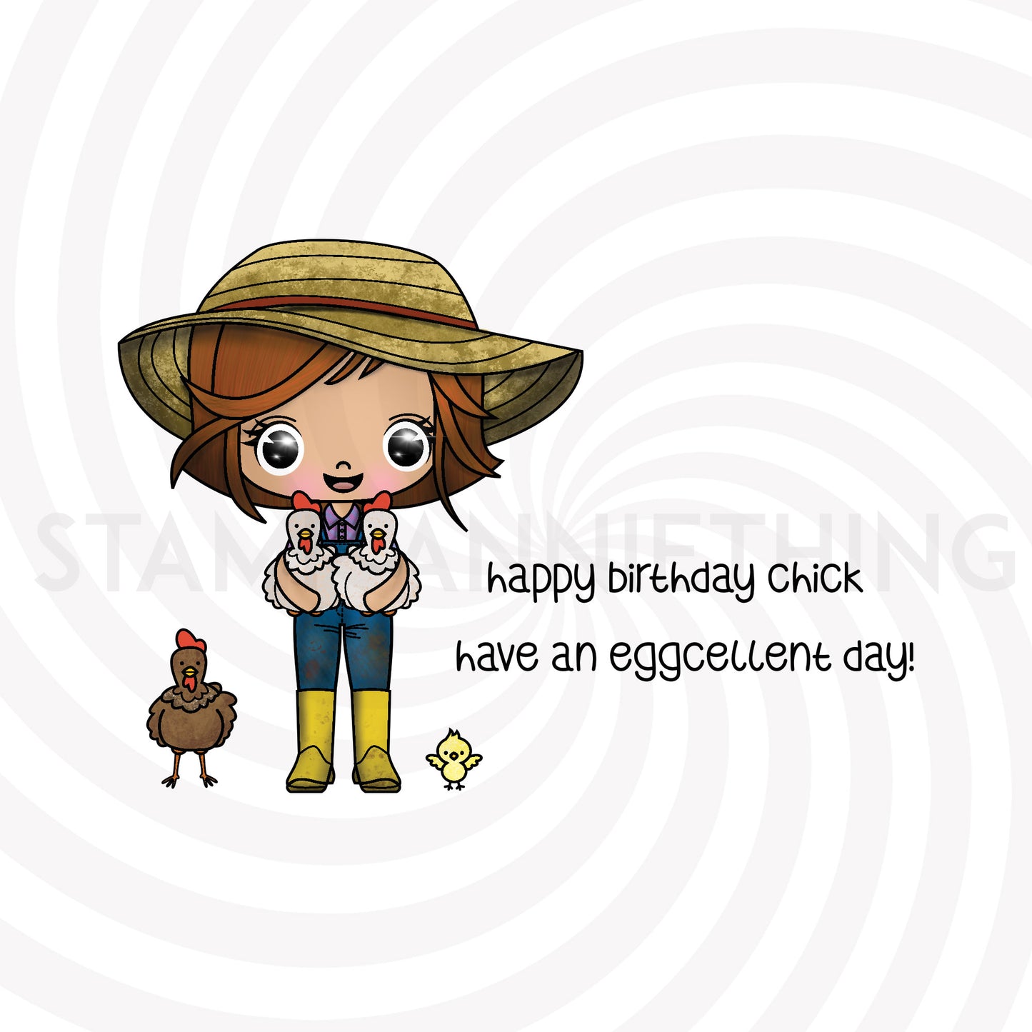 Happy Birthday Chick -DIGITAL STAMP