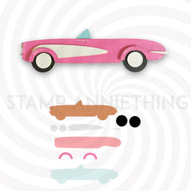 Pink Corvette Chipboard Kit
