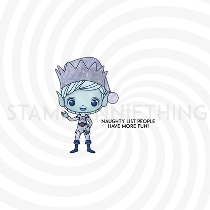 Jack Frost Digital Stamp (free snowflake layered svg included)