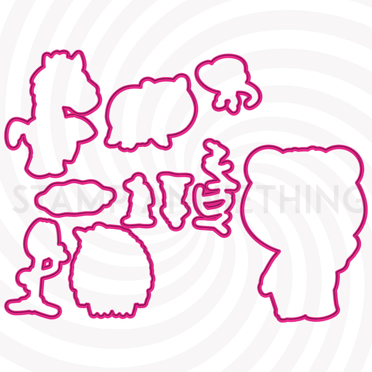 Lotso Friends, Stamp and Outline die BUNDLE set