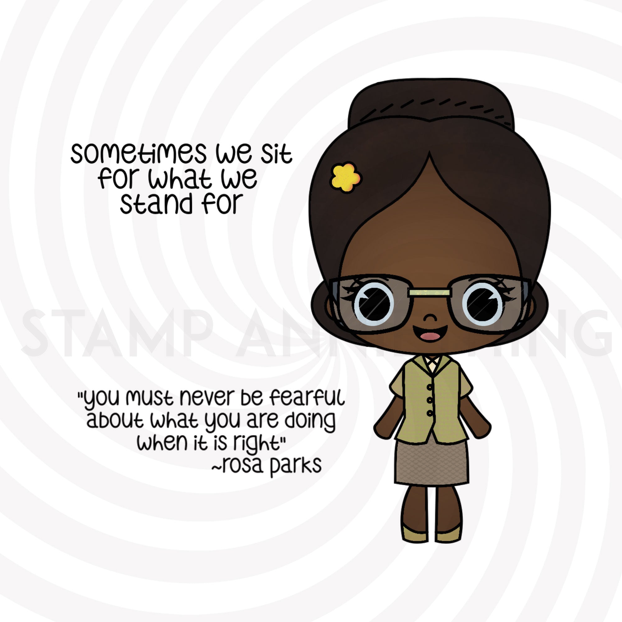 Rosa Parks - Never Fear DIGITAL STAMP